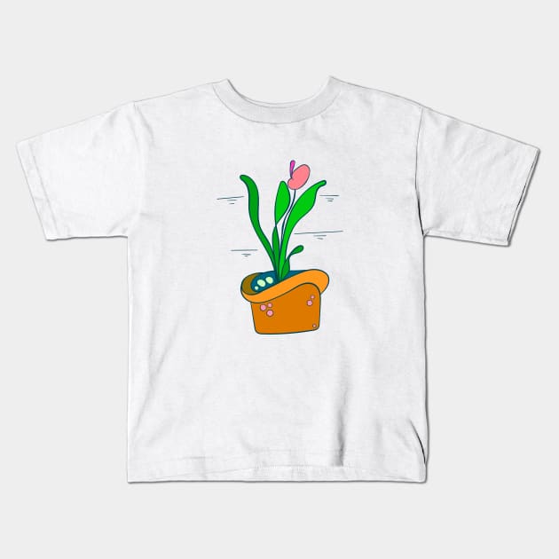 anthurium flowers Kids T-Shirt by ANNATEES